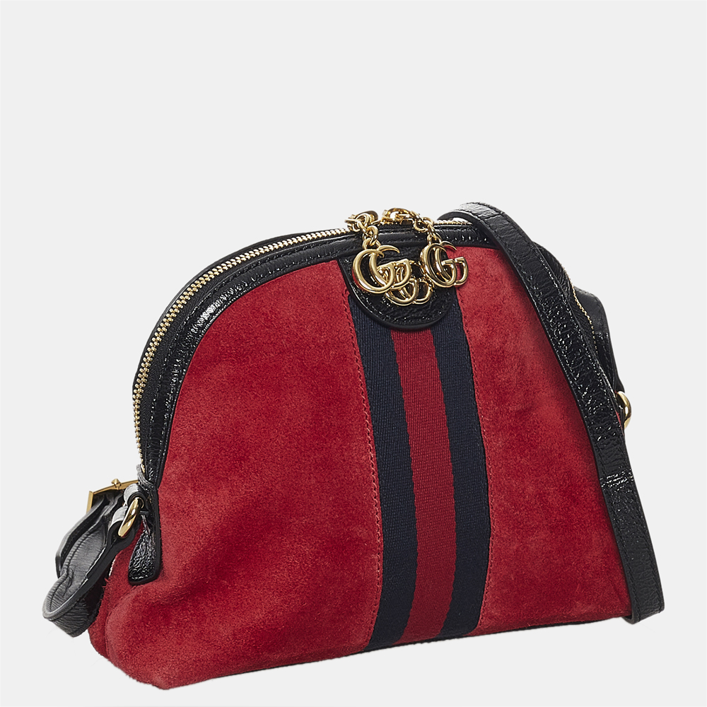 

Gucci Multi Color/Red Ophidia Suede Crossbody Bag, Multicolor