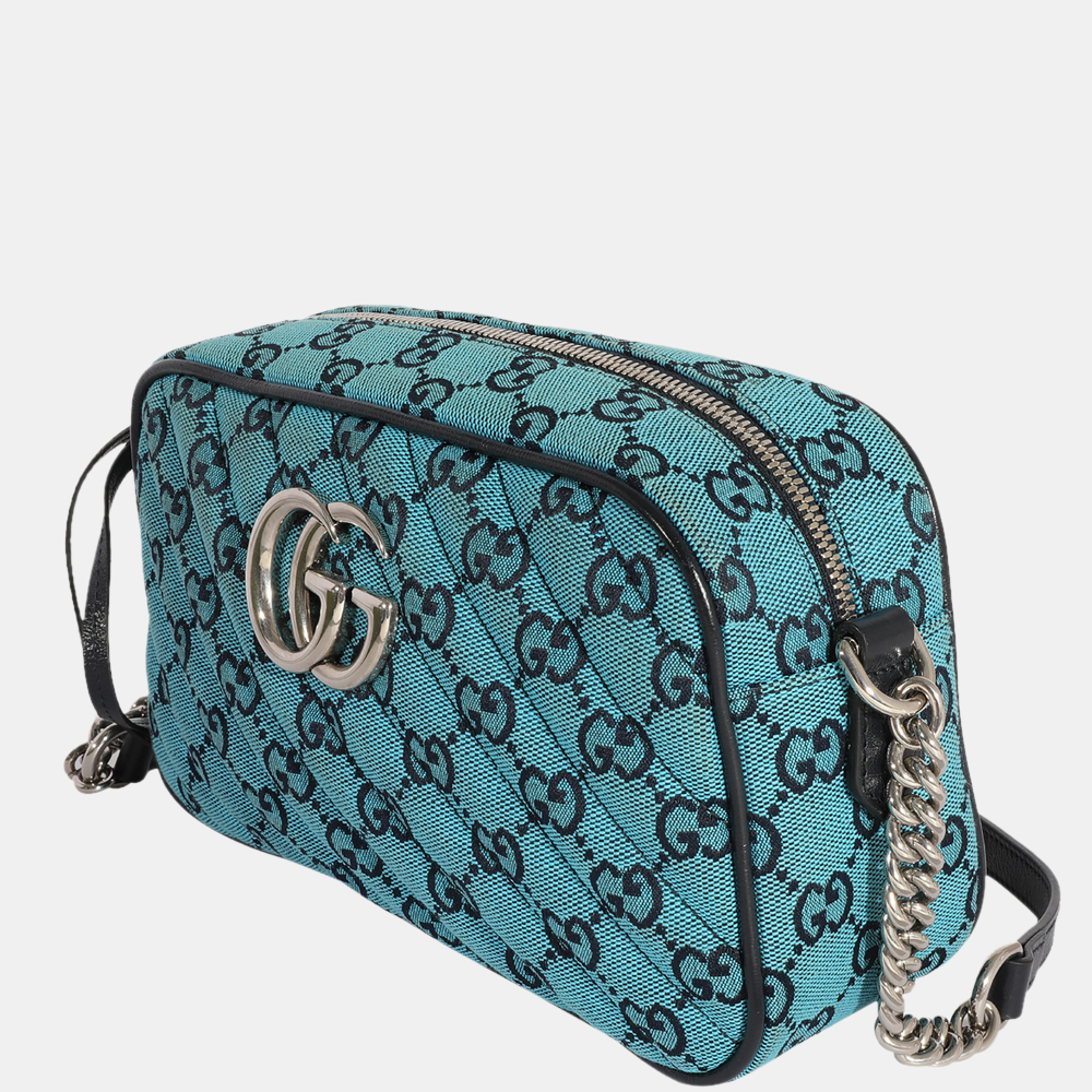 

Gucci Blue GG Matelasse Denim Small Marmont Shoulder Bag