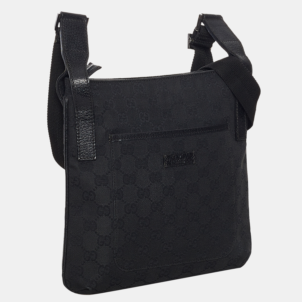 

Gucci Black GG Canvas Crossbody Bag