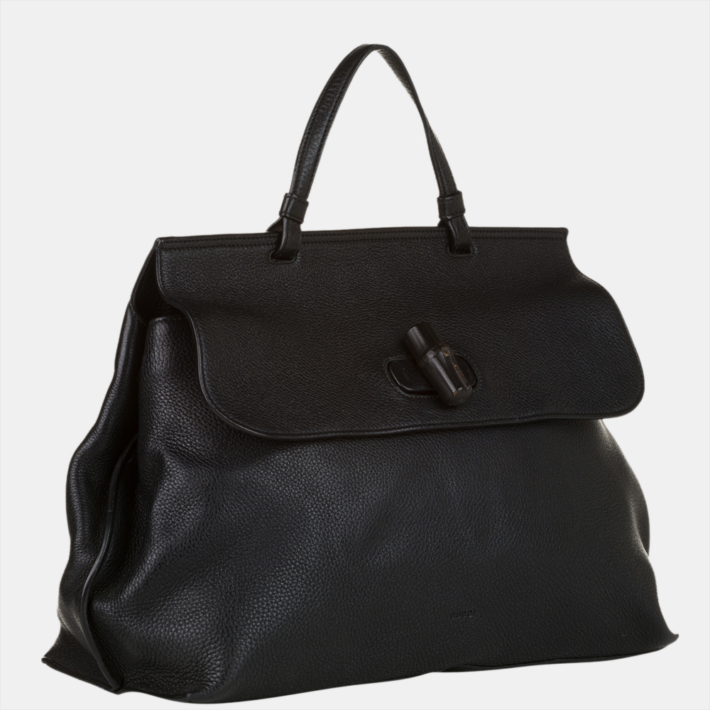 

Gucci Black Bamboo Daily Leather Satchel