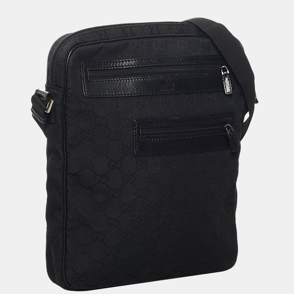 

Gucci Black GG Canvas Crossbody Bag