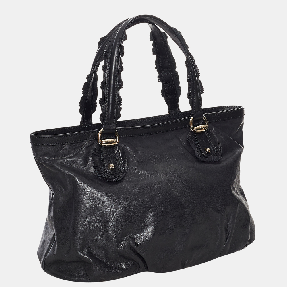 

Gucci Black Leather Tote Bag