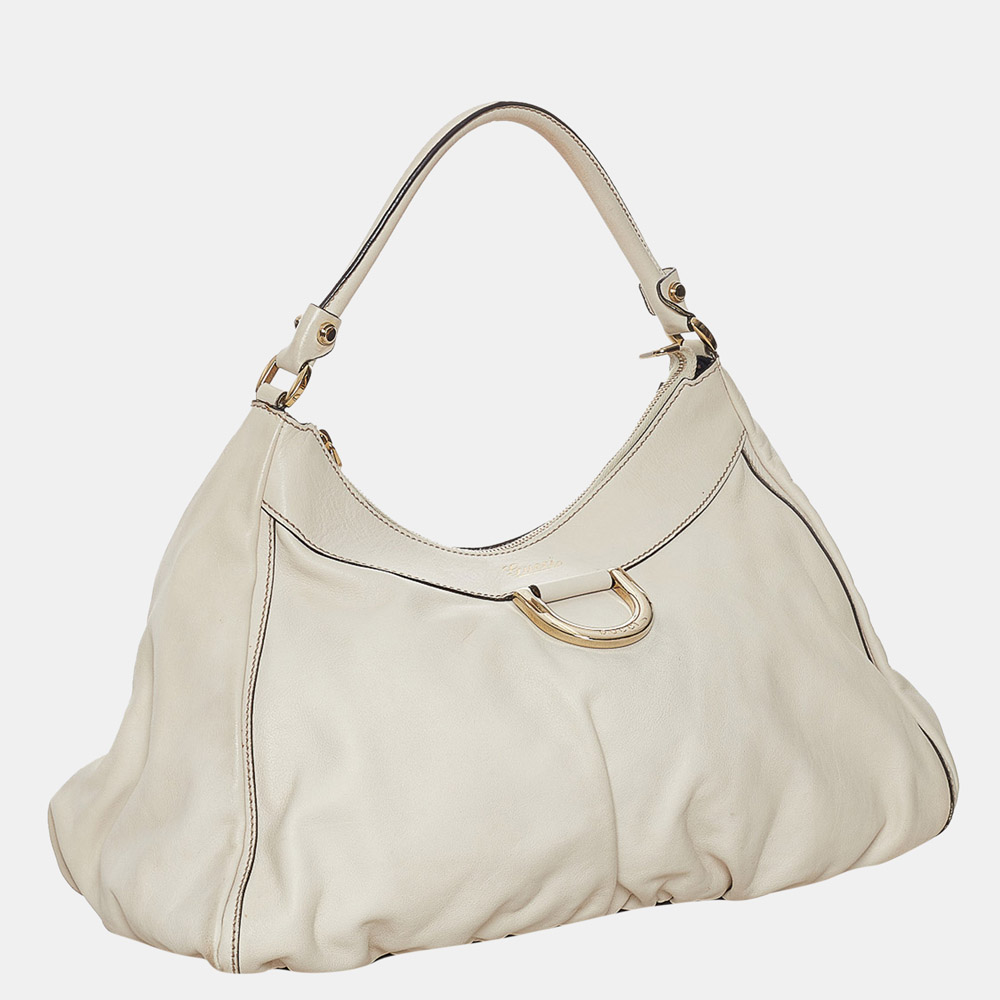 

Gucci White Abbey Leather Shoulder Bag