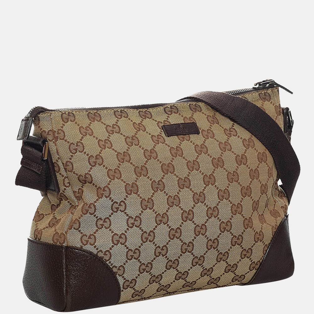 

Gucci Beige/Brown GG Canvas Crossbody Bag