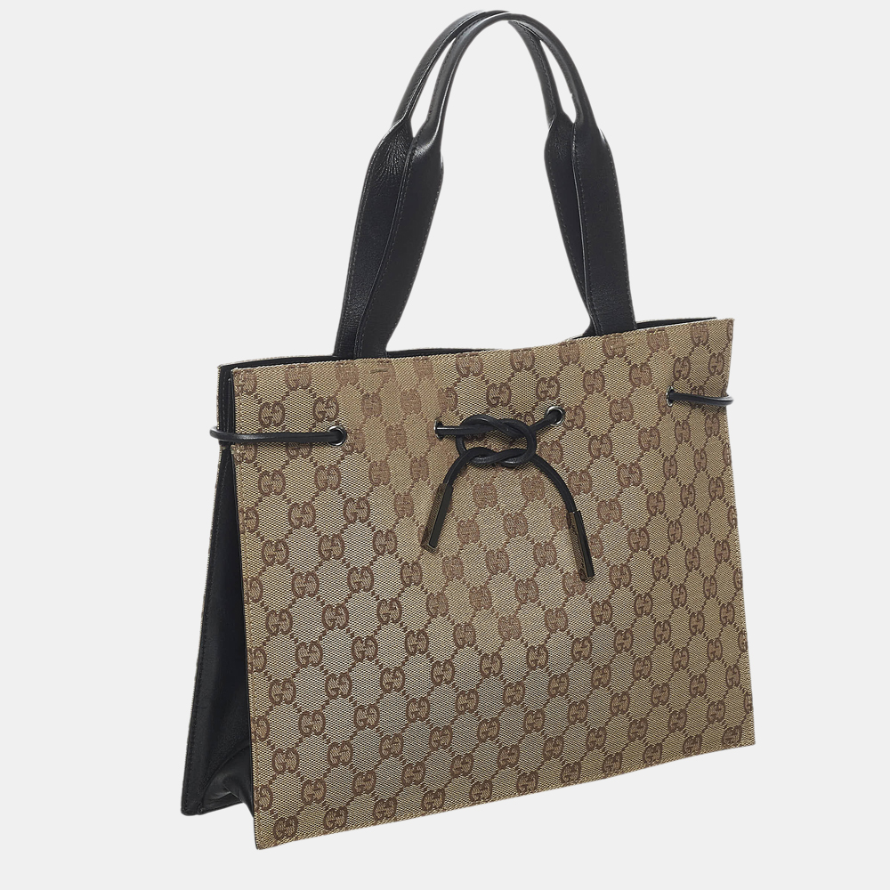 

Gucci Brown/Black GG Canvas Tote Bag