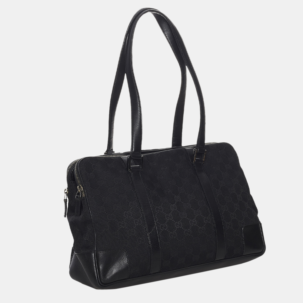 

Gucci Black GG Canvas Shoulder Bag