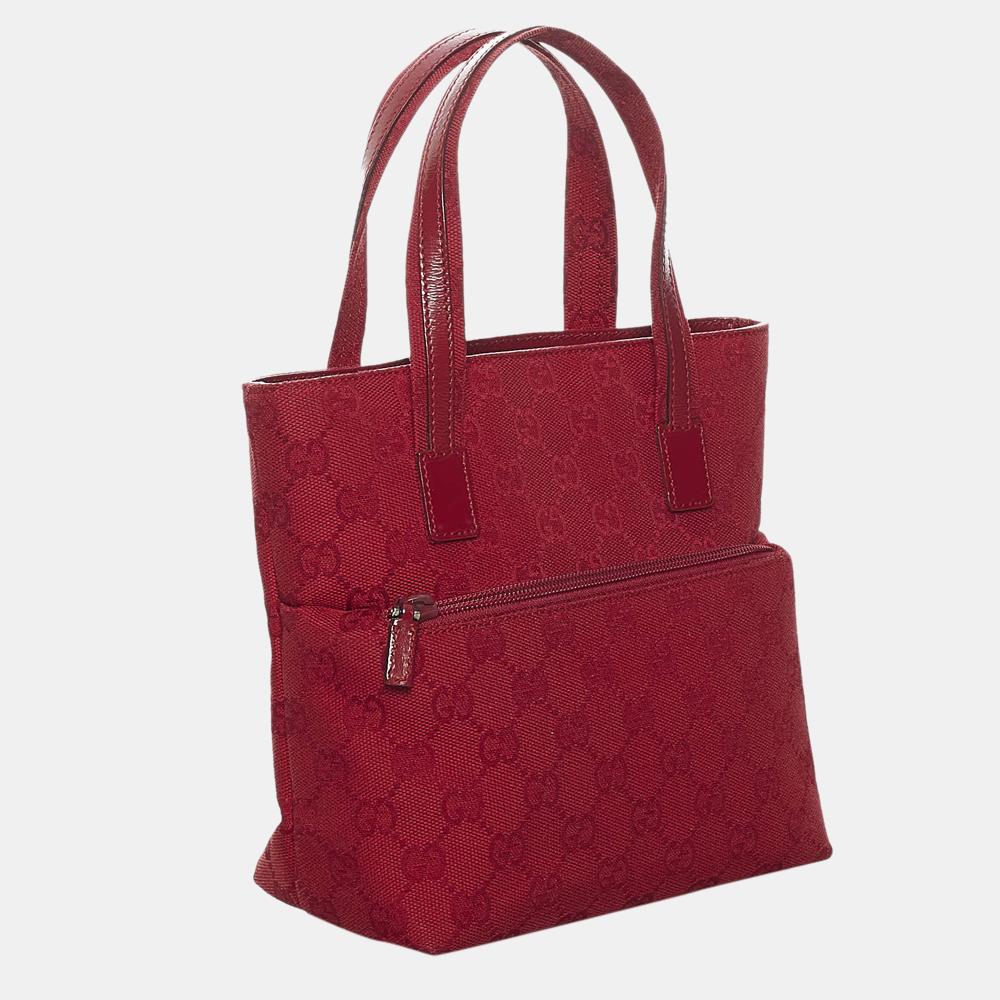 

Gucci Red GG Canvas Handbag