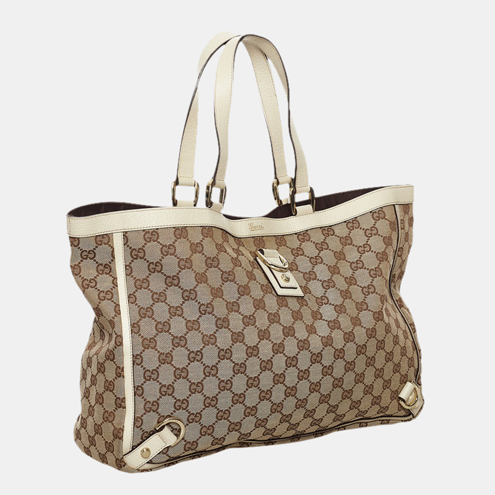 

Gucci Brown GG Canvas Abbey D-Ring Tote Bag