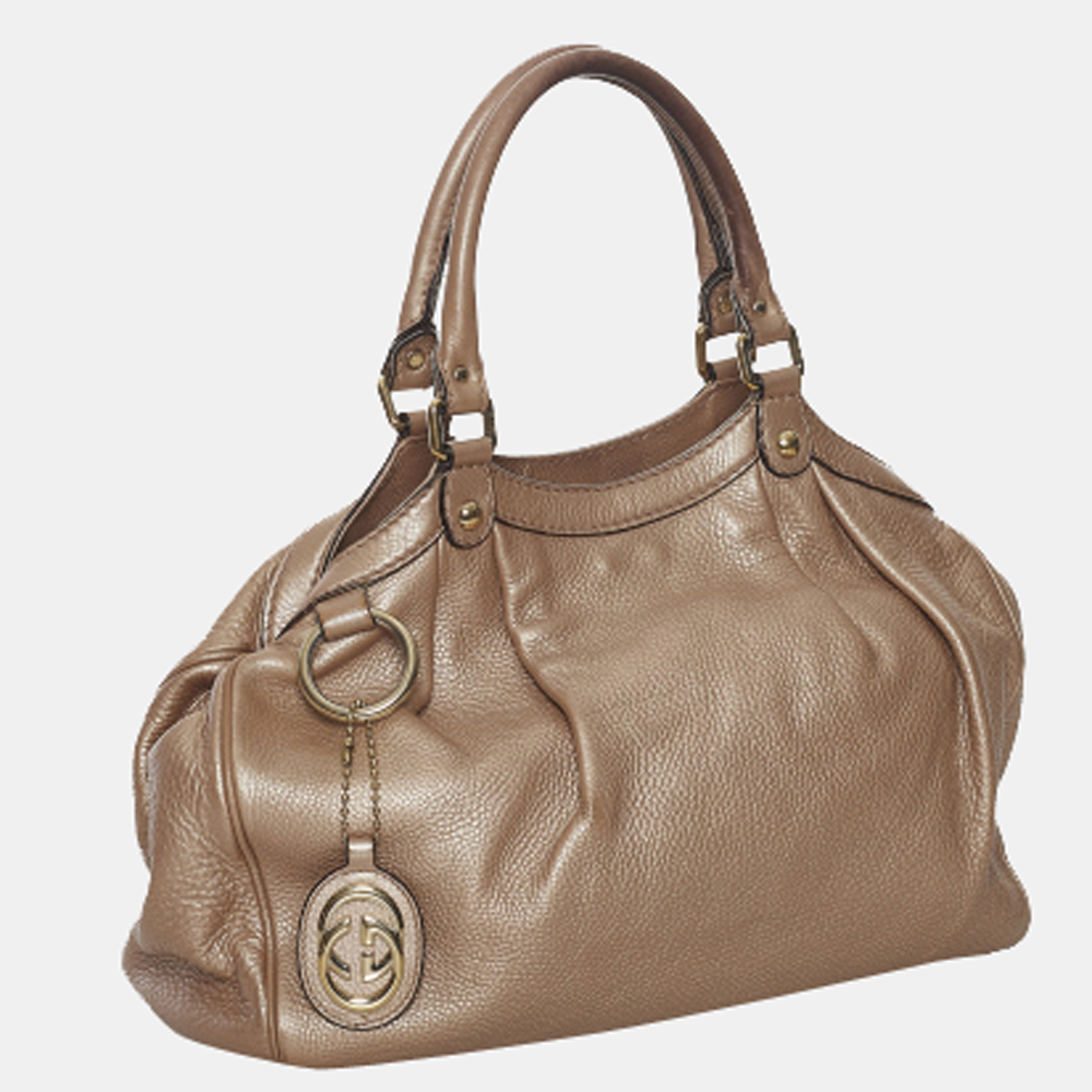 

Gucci Beige/Brown Sukey Leather Tote Bag