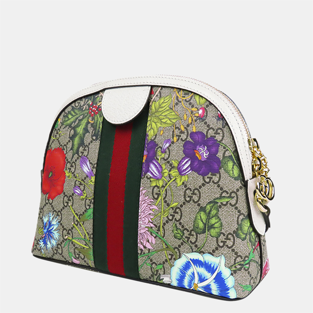 

Gucci Beige/Brown/Multi Color GG Supreme Flora Ophidia Crossbody Bag