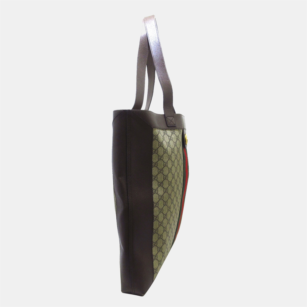 

Gucci Beige/Brown/Multi Color GG Supreme Ophidia Tote Bag