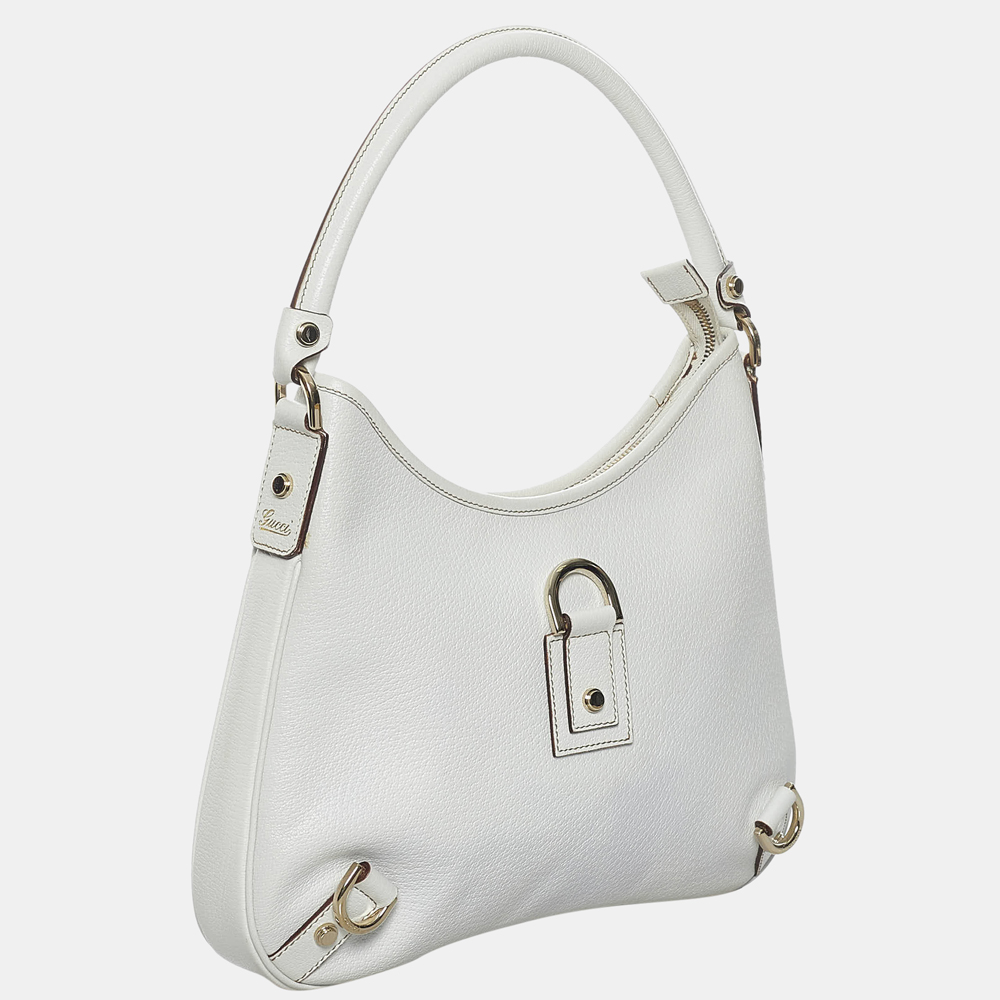 

Gucci White Abbey Leather Shoulder Bag