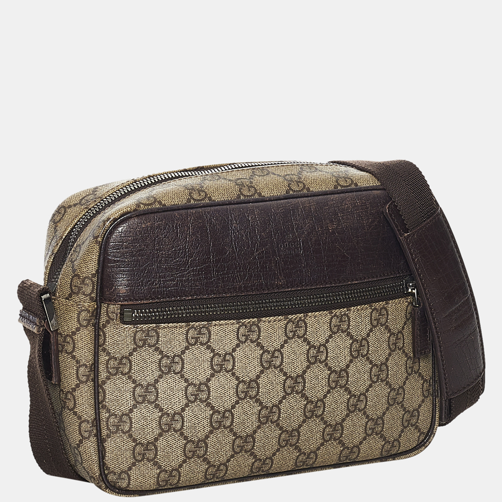

Gucci Beige/Brown GG Supreme Crossbody Bag