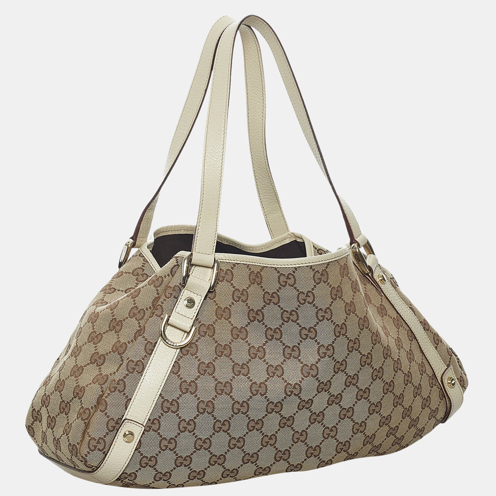 

Gucci Beige/Brown GG Canvas Pelham Tote Bag