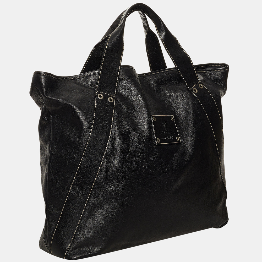 

Gucci Black Leather Tote Bag