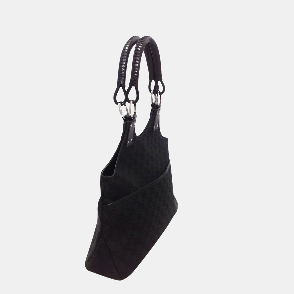 

Gucci Black GG Canvas Shoulder Bag