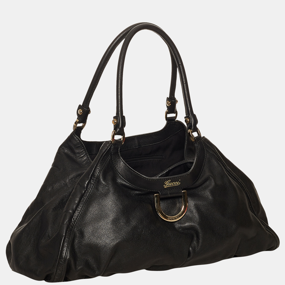 

Gucci Black Abbey D-Ring Leather Shoulder Bag