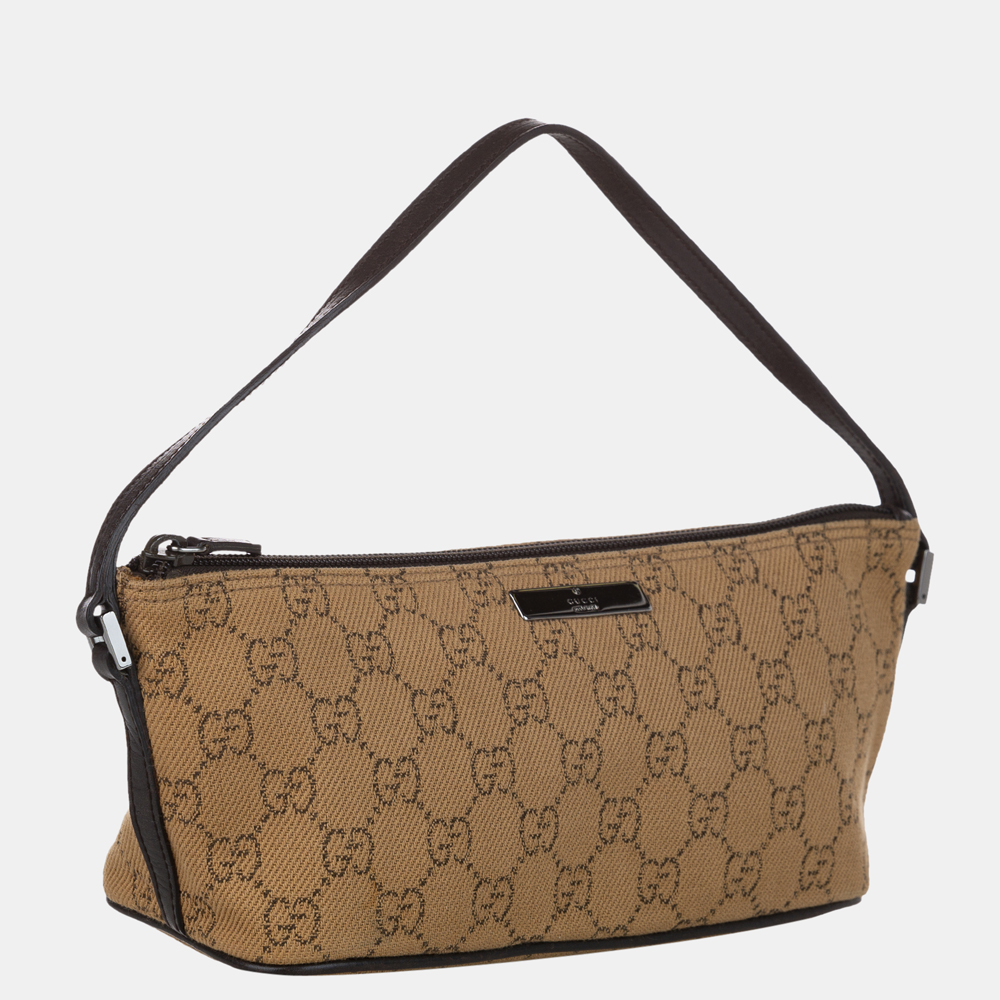 

Gucci Brown GG Canvas Boat Baguette