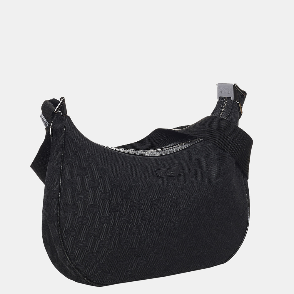 

Gucci Black GG Canvas Crossbody Bag