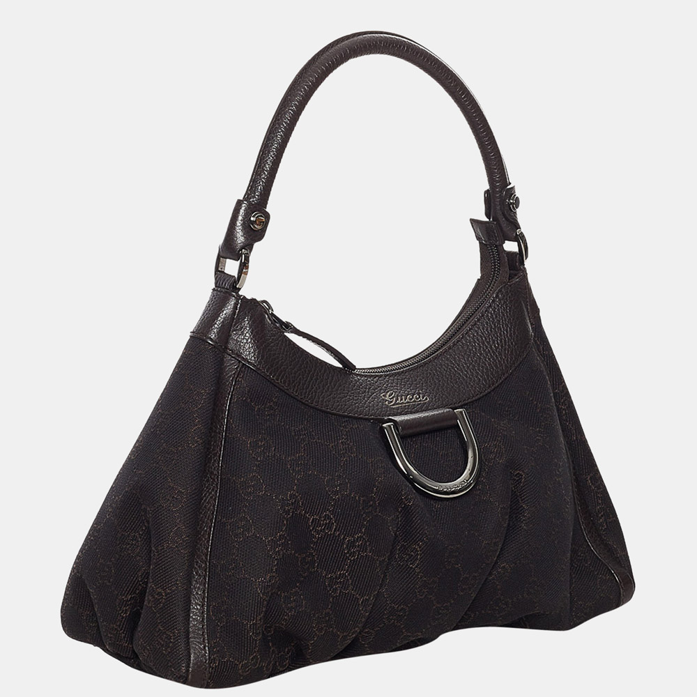 

Gucci Black GG Canvas Abbey D-Ring Shoulder Bag