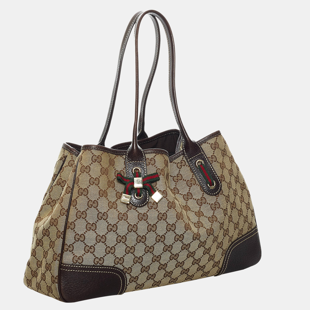 

Gucci Brown GG Canvas Princy Tote Bag