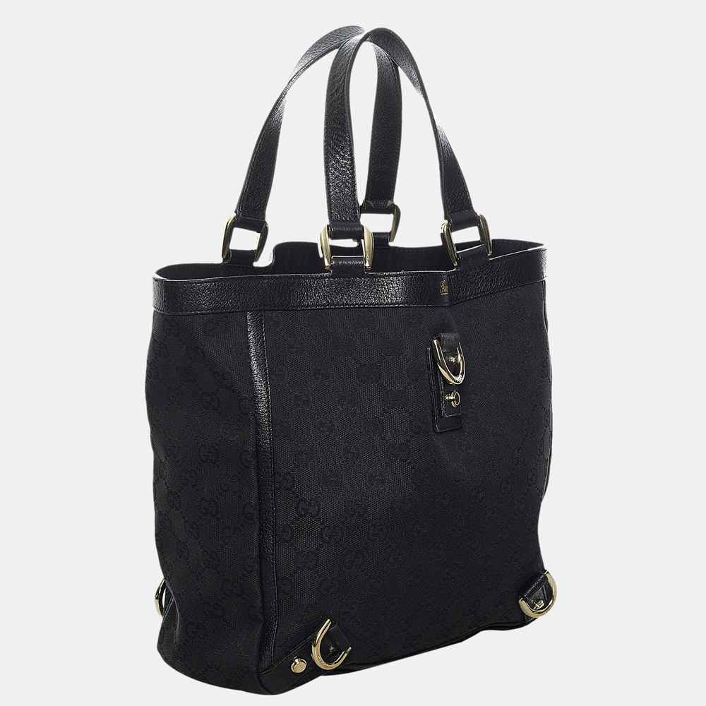 

Gucci Black GG Canvas Abbey D-Ring Tote Bag