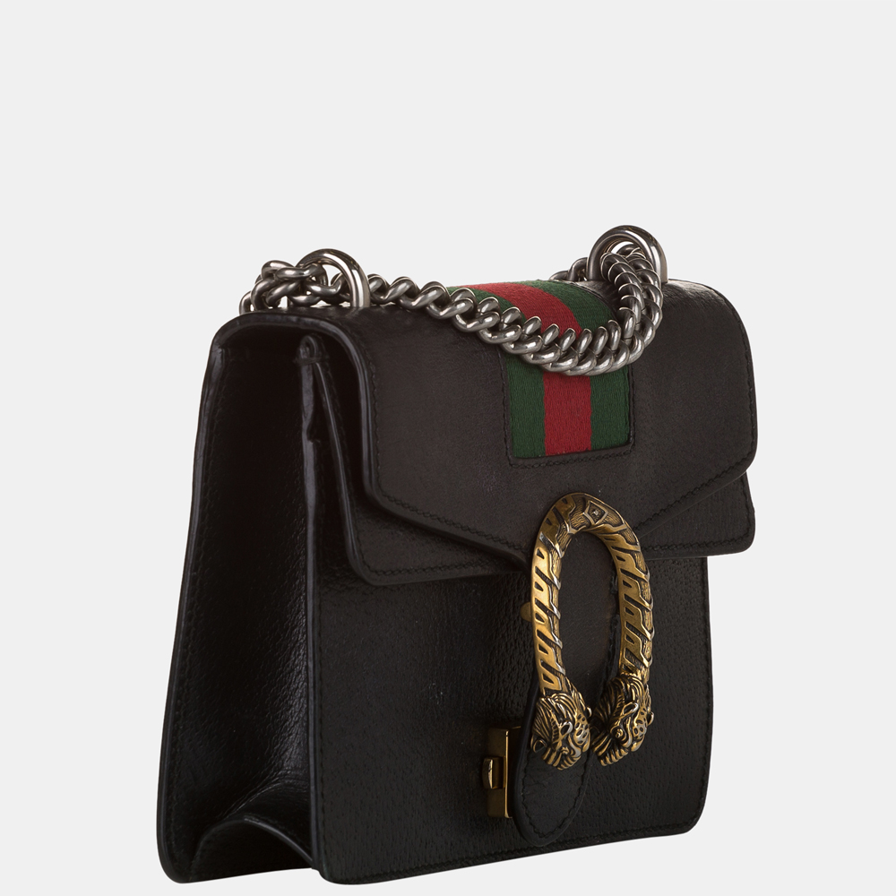 

Gucci Black/Multi Color Dionysus Web Leather Crossbody Bag