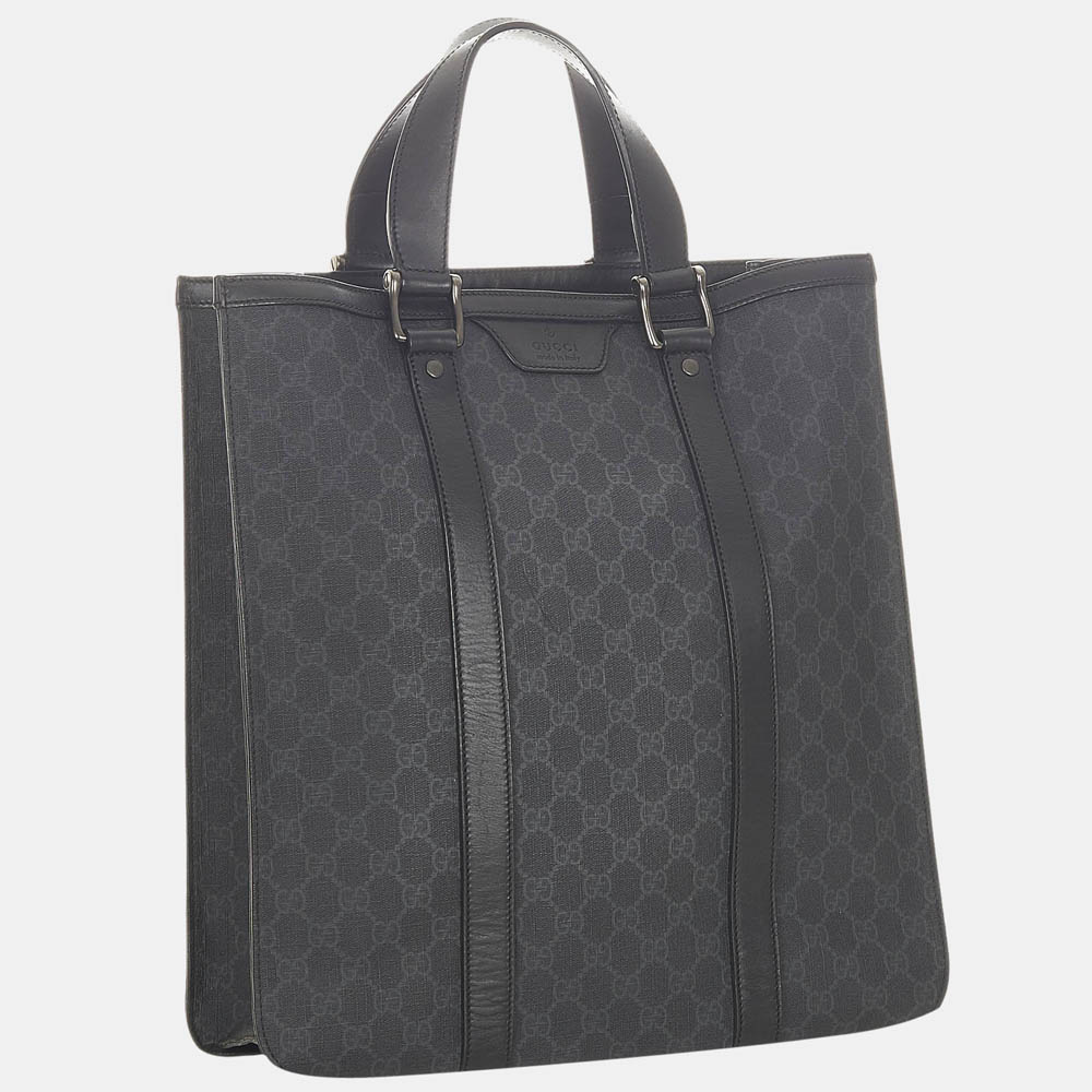 

Gucci Black GG Supreme Tote Bag