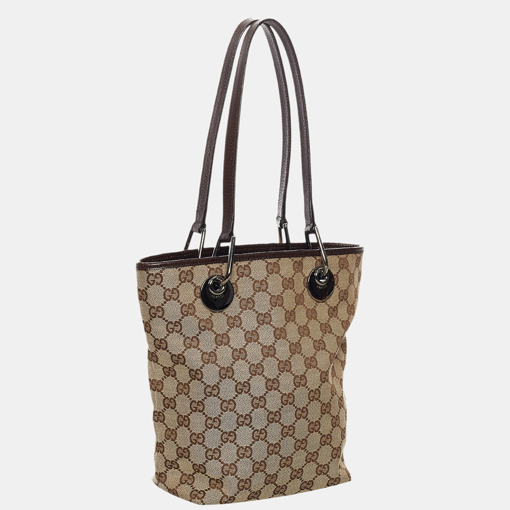 

Gucci Beige/Brown GG Canvas Eclipse Tote Bag