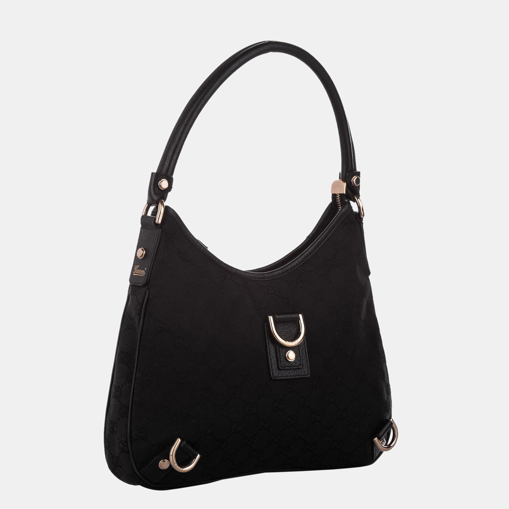 

Gucci Black GG Canvas Abbey D-Ring Shoulder Bag