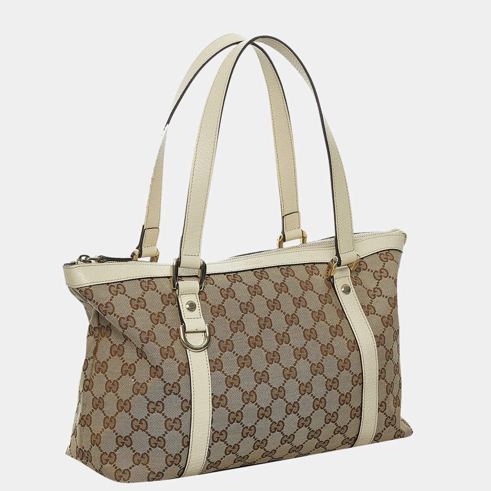 

Gucci Beige/Brown/White GG Canvas Abbey Shoulder Bag