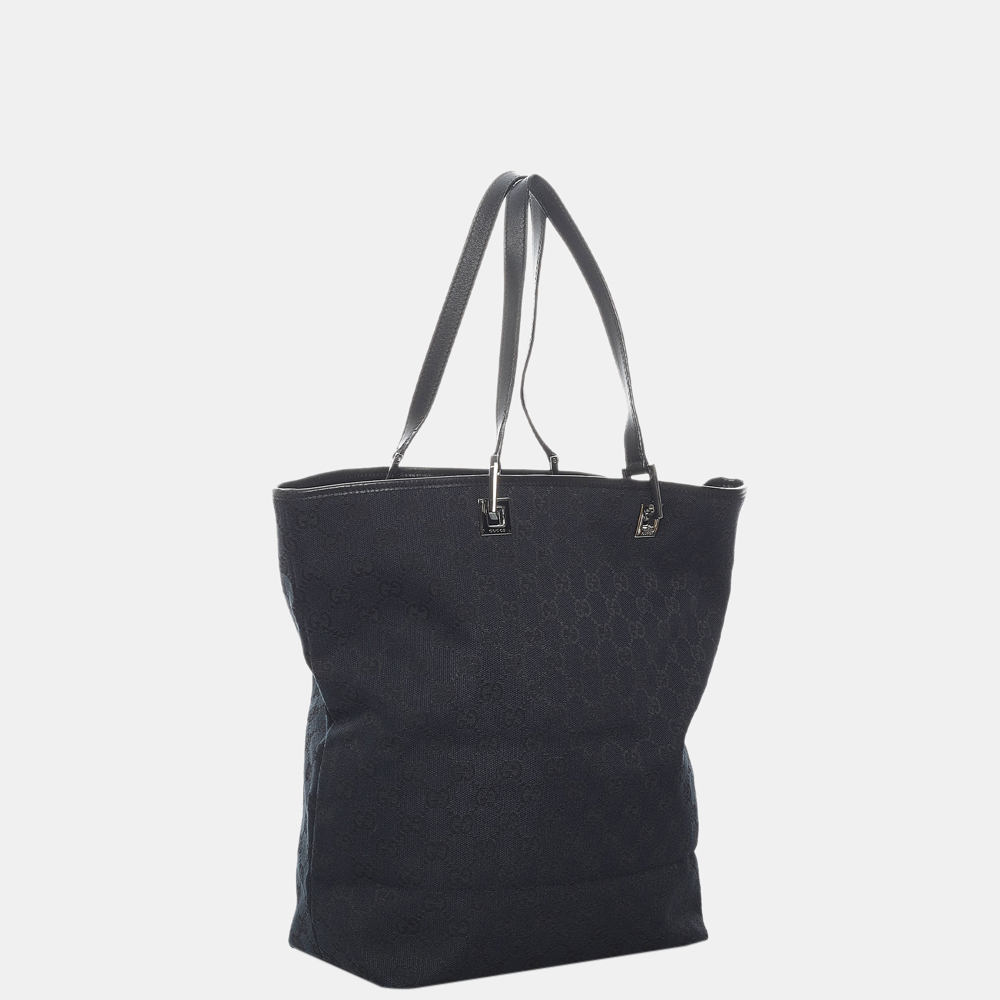 

Gucci Black GG Canvas Tote Bag