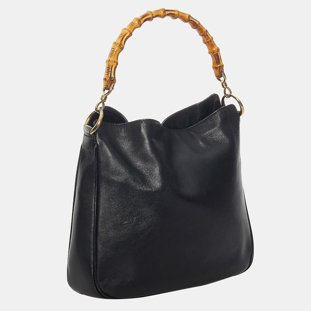 

Gucci Black Bamboo Leather Satchel