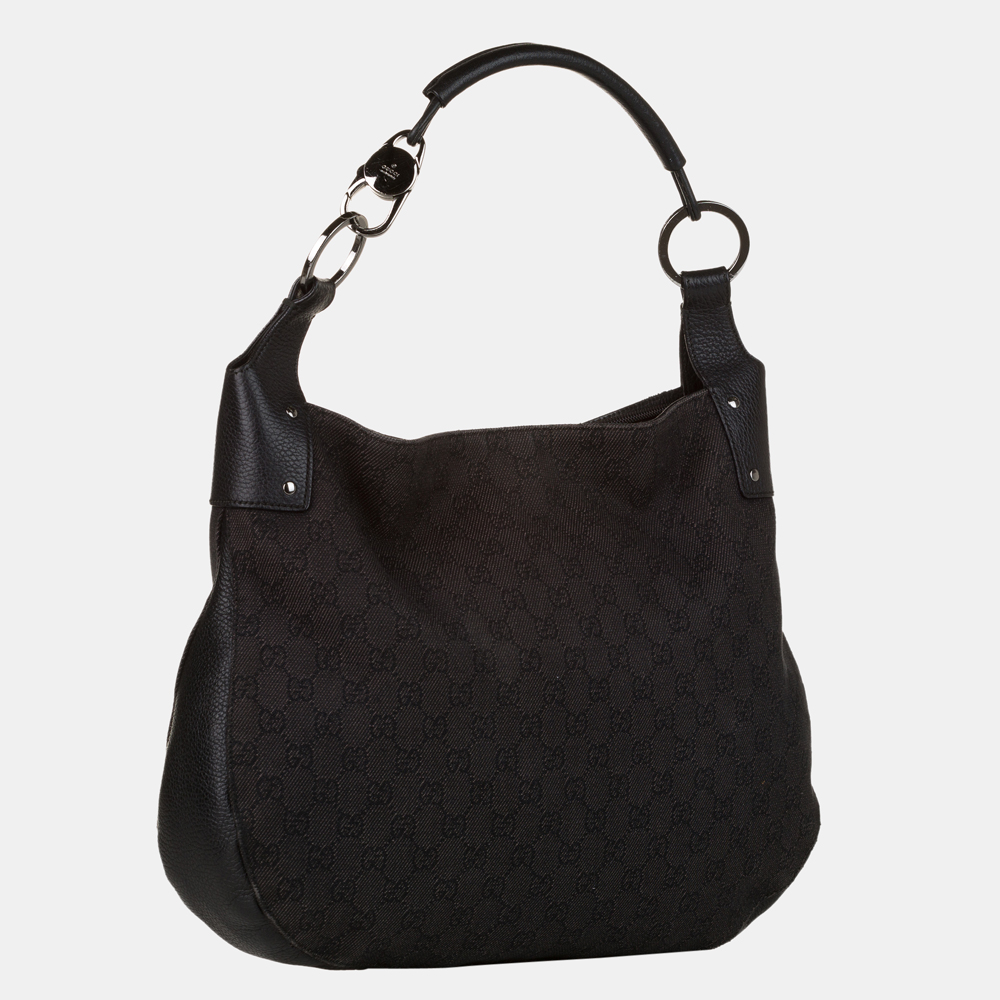 

Gucci Black GG Canvas Tote Bag