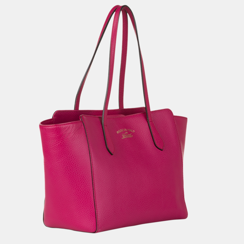 

Gucci Pink Swing Leather Tote Bag