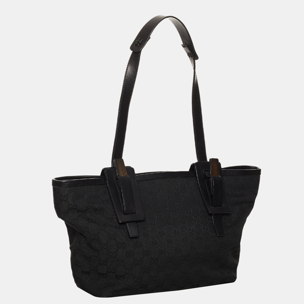 

Gucci Black GG Canvas Shoulder Bag