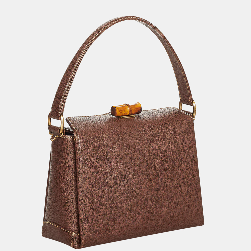 

Gucci Brown Bamboo Leather Satchel