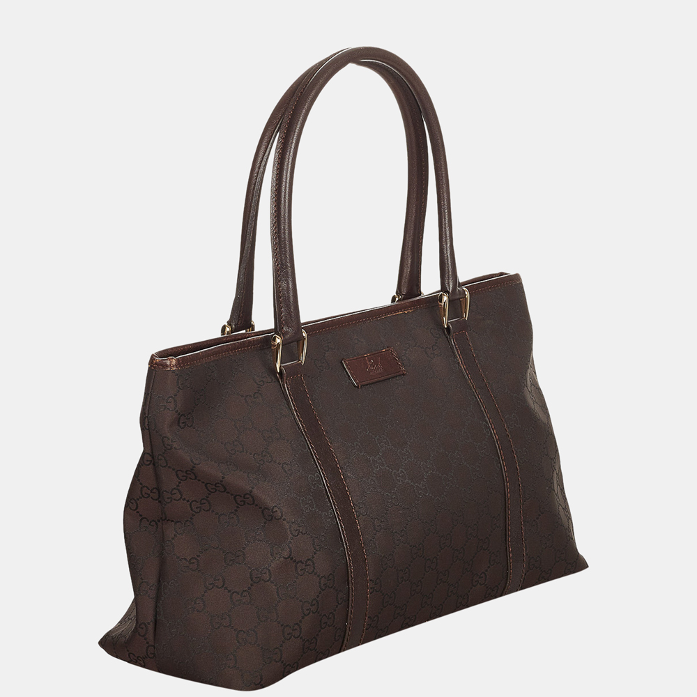 

Gucci Brown GG Nylon Tote Bag