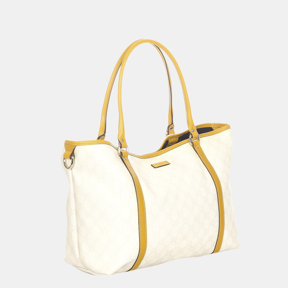 

Gucci White/Brown GG Supreme Joy Tote Bag