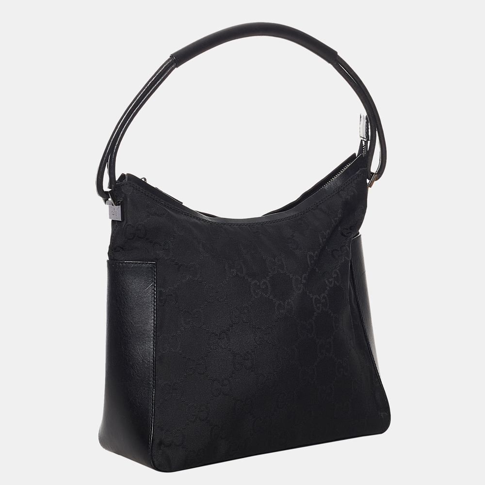 

Gucci Black GG Canvas Shoulder Bag