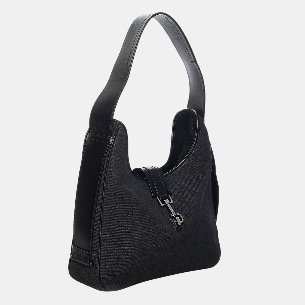 

Gucci Black GG Canvas Shoulder Bag