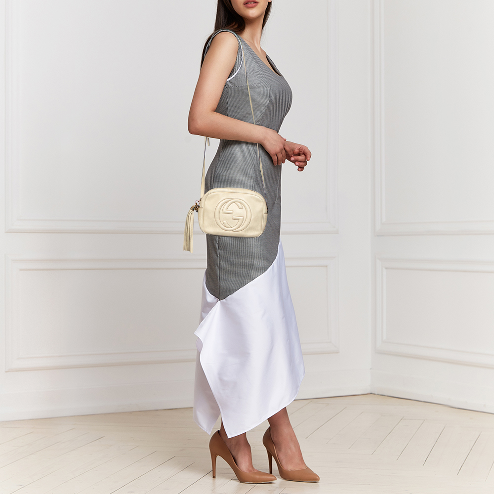 

Gucci Cream Leather Small Soho Disco Shoulder Bag