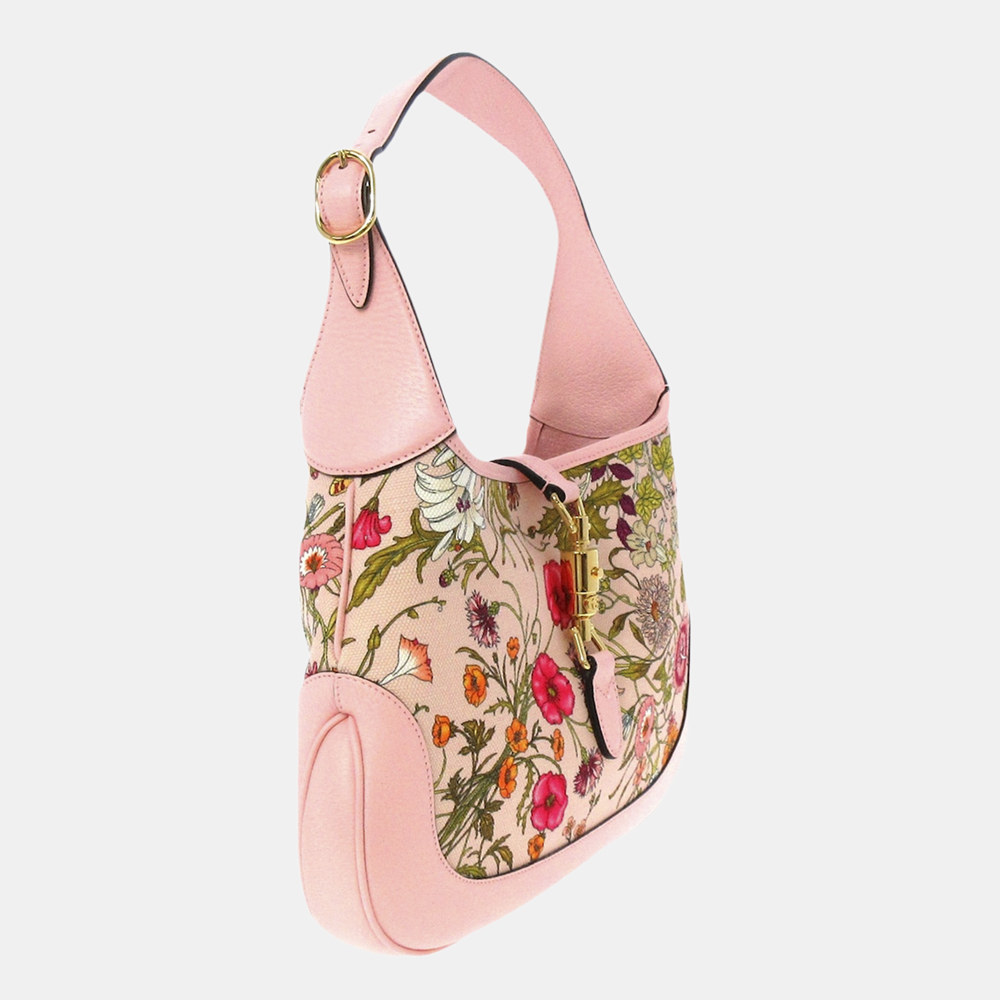 

Gucci Multi Color/Pink Flora New Jackie Canvas Shoulder Bag, Multicolor