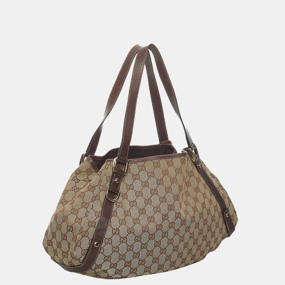 

Gucci Beige/Brown GG Canvas Pelham Tote Bag