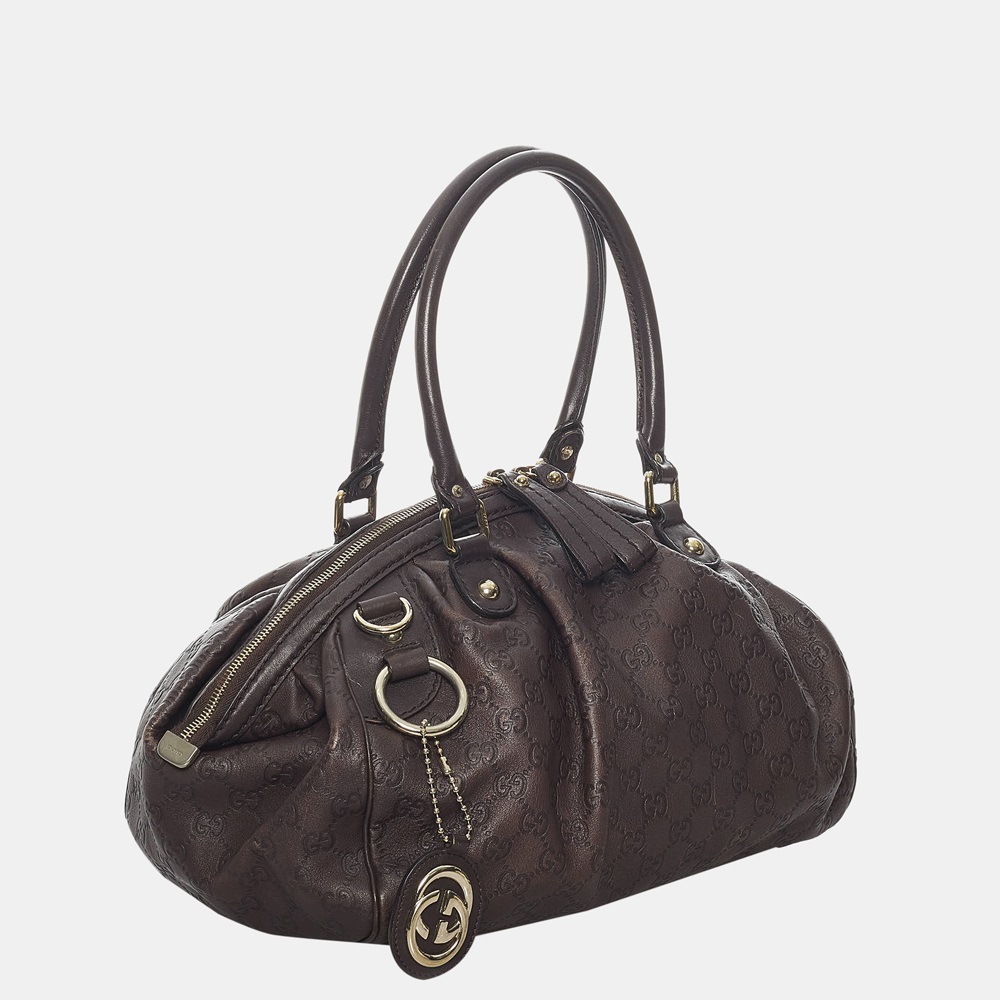 

Gucci Brown Guccissima Sukey Satchel