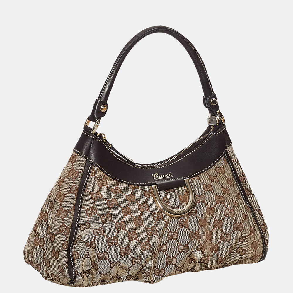 

Gucci Beige/Brown GG Canvas Abbey D-Ring Shoulder Bag