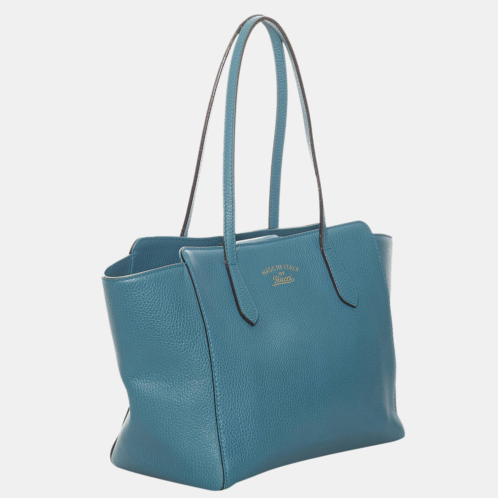 

Gucci Blue Swing Leather Tote Bag