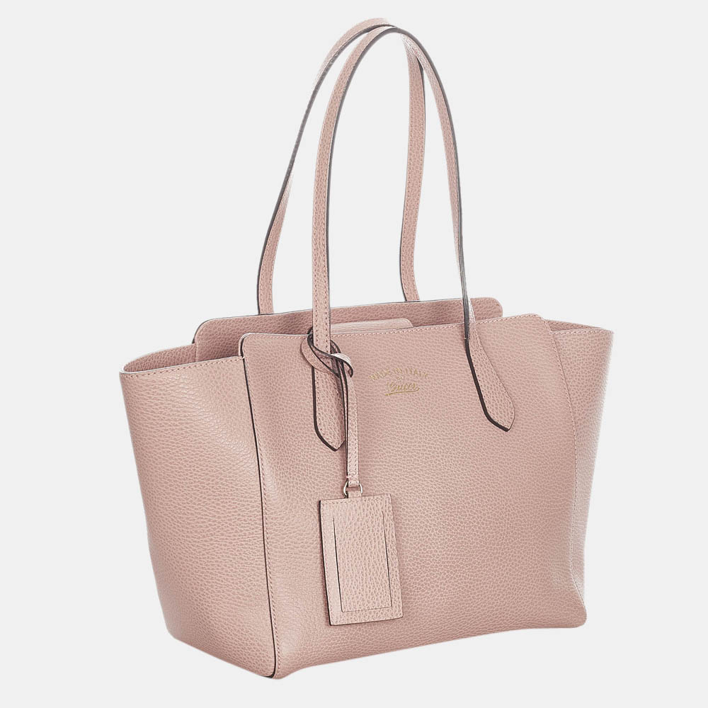 

Gucci Pink Swing Leather Tote Bag