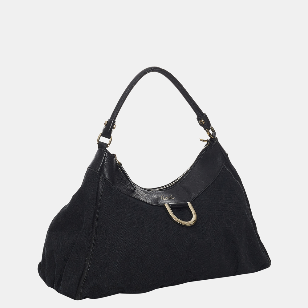 

Gucci Black GG Canvas Abbey D-Ring Shoulder Bag