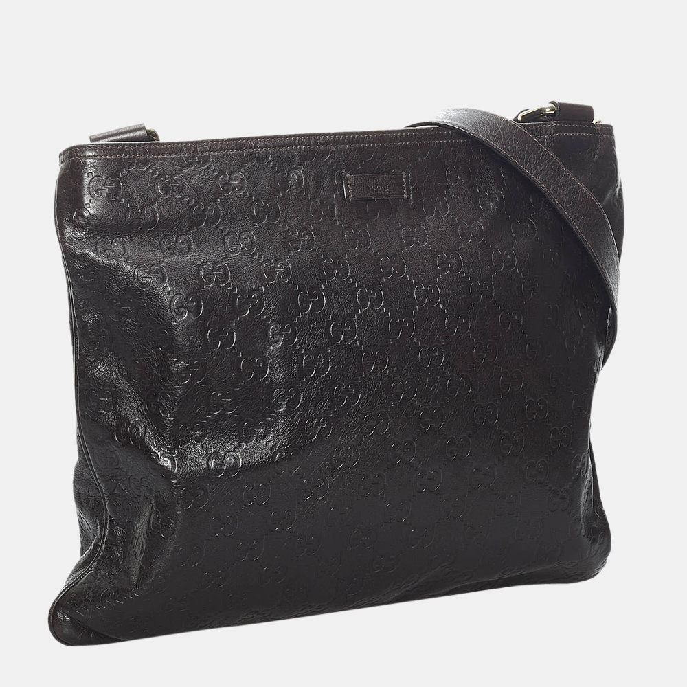 

Gucci Black Guccissima Crossbody Bag